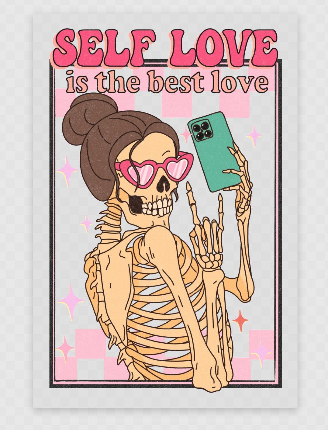 Self love is the best love transparent sticker