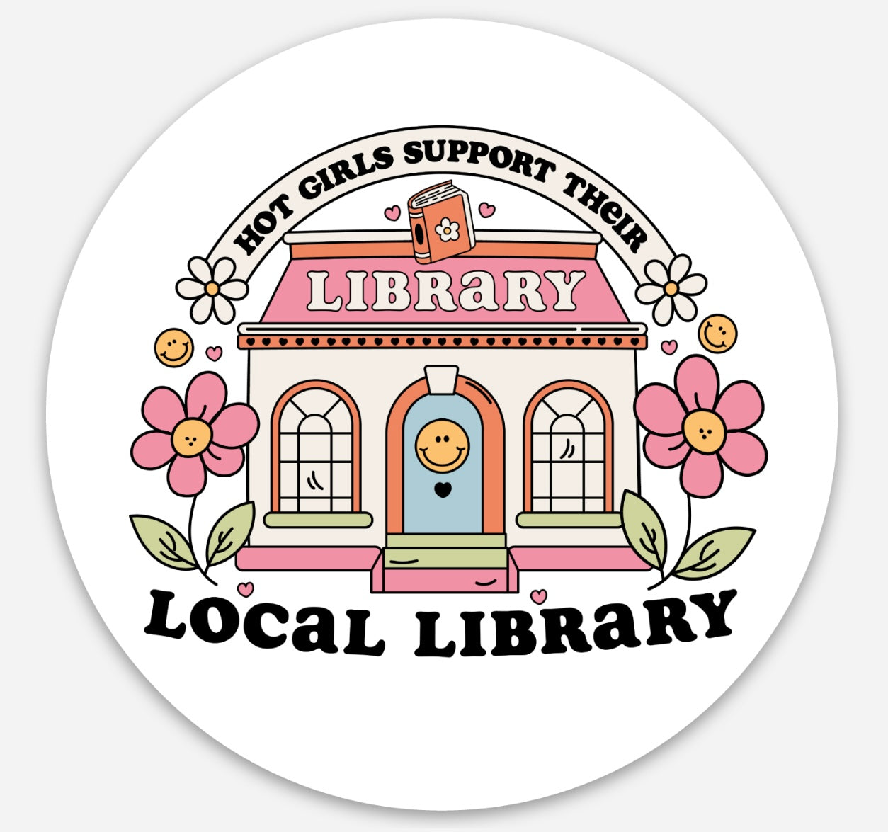 Hot girls support their local library sticker