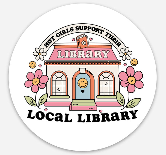 Hot girls support their local library sticker