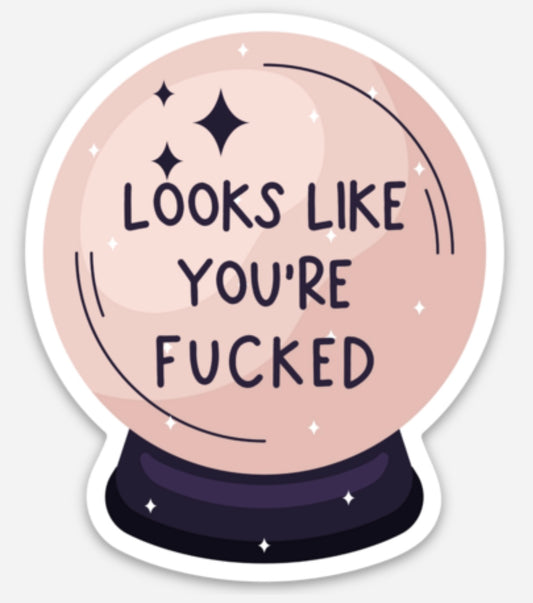 Looks like you're f---ed sticker