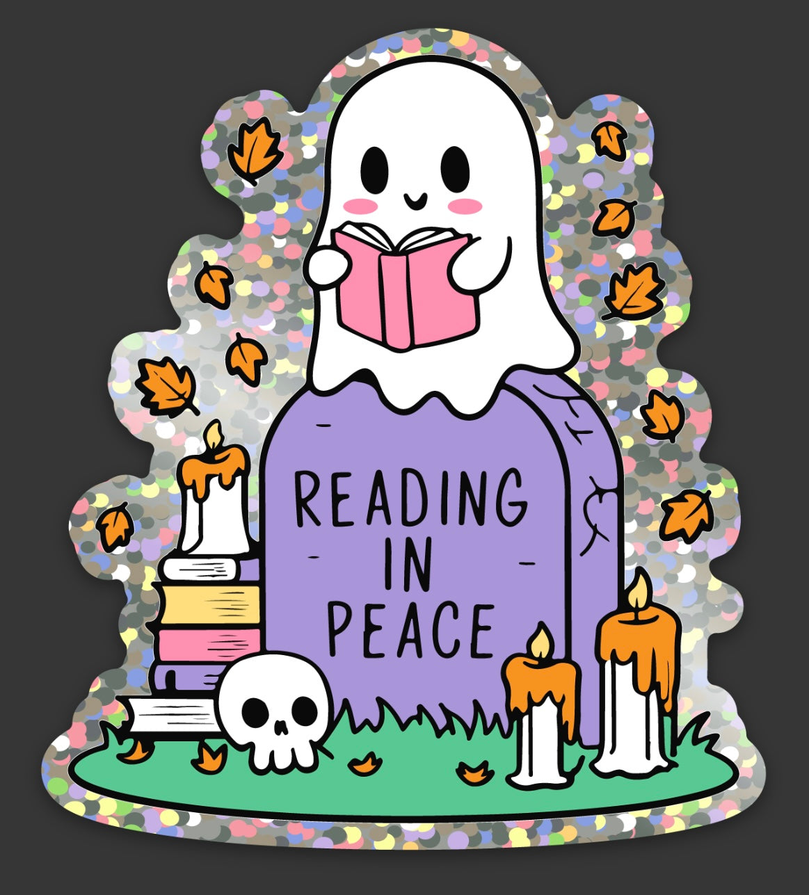 Reading in peace sticker