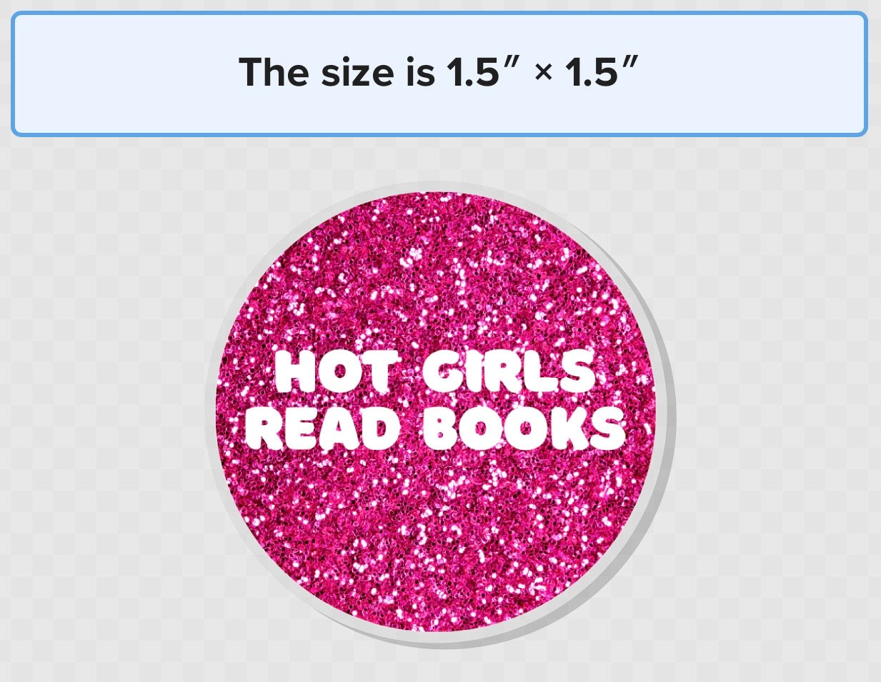 Hot Girls Read Books acrylic pin
