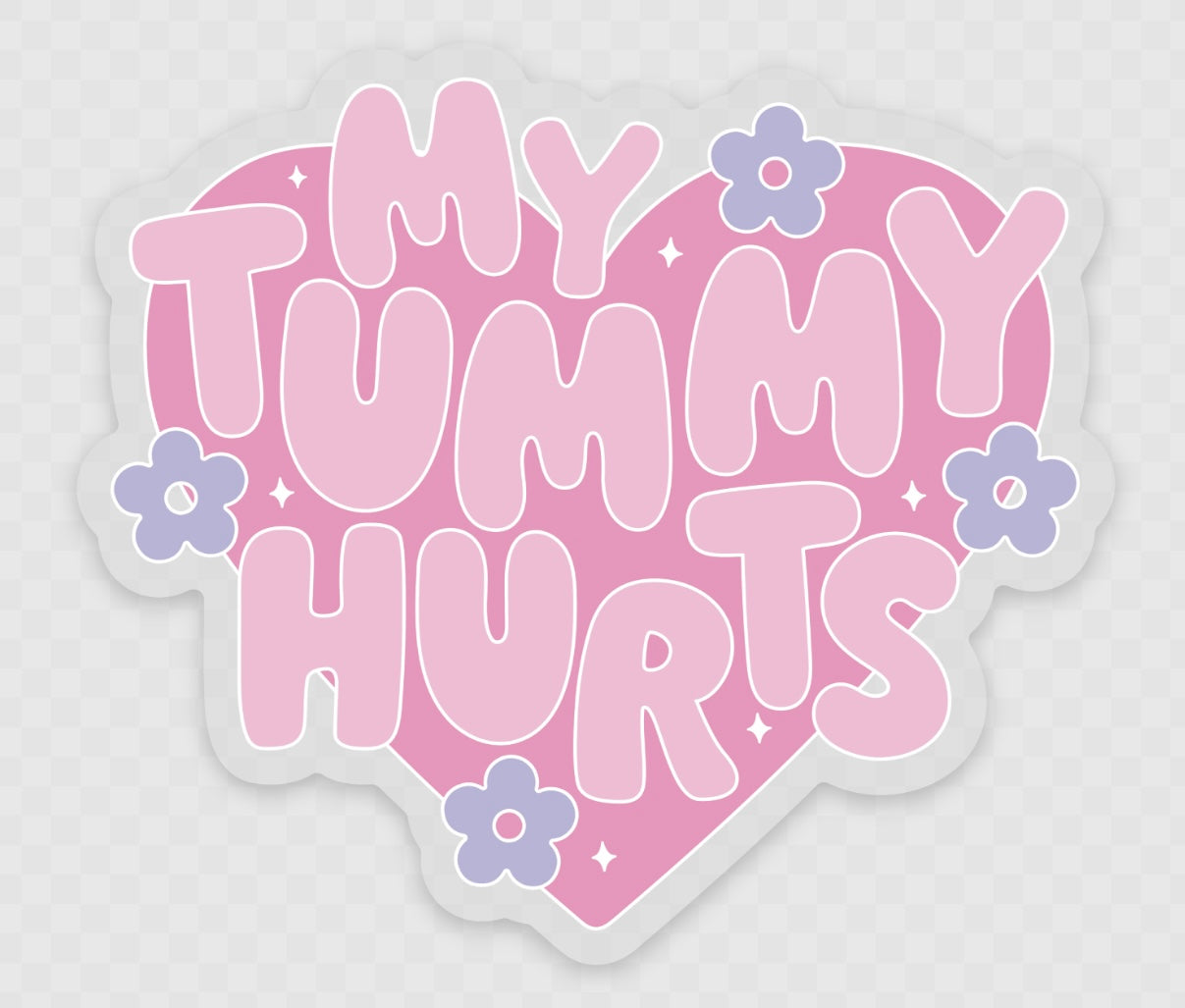 My tummy hurts sticker