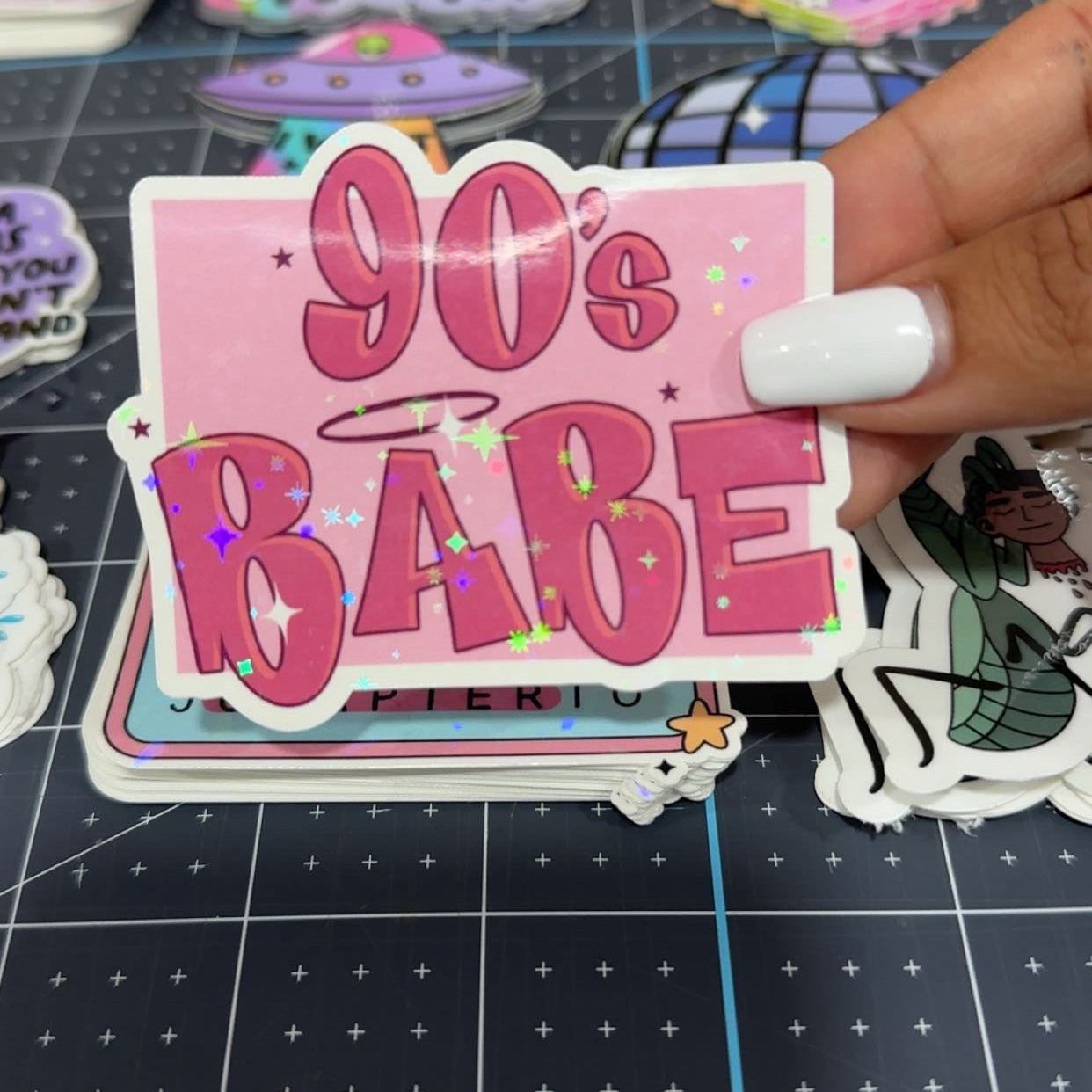 90's babe sticker
