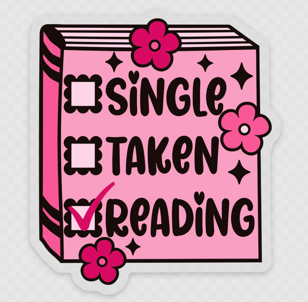 single, taken, or reading