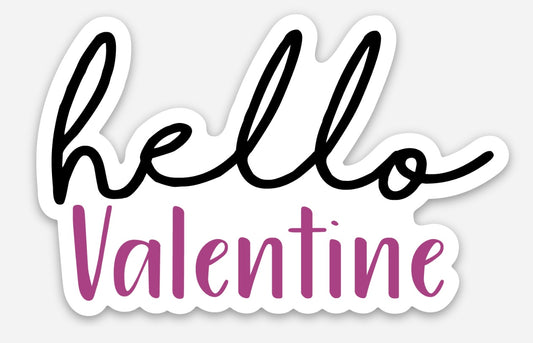Hello Valentine sticker