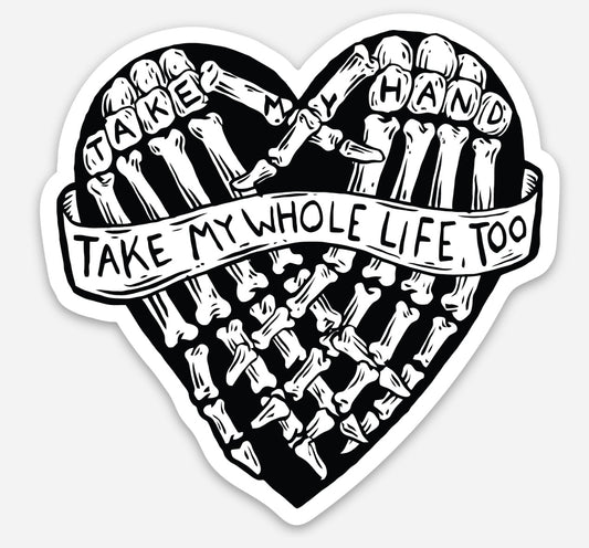 Take my hand sticker