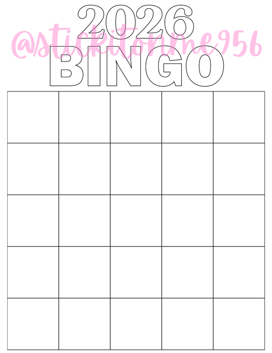 2026 Bingo Card sticker